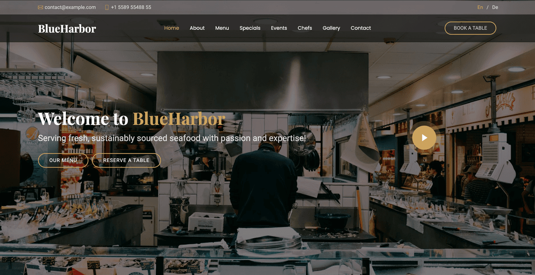 Website template example 6